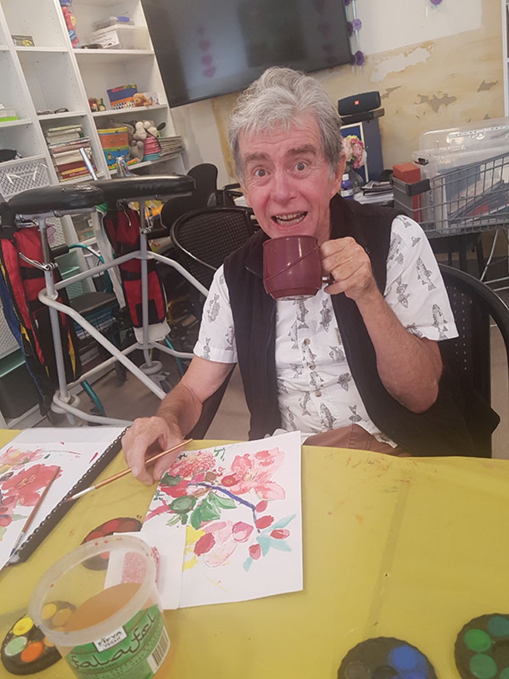 A moment from An art therapy afternoon