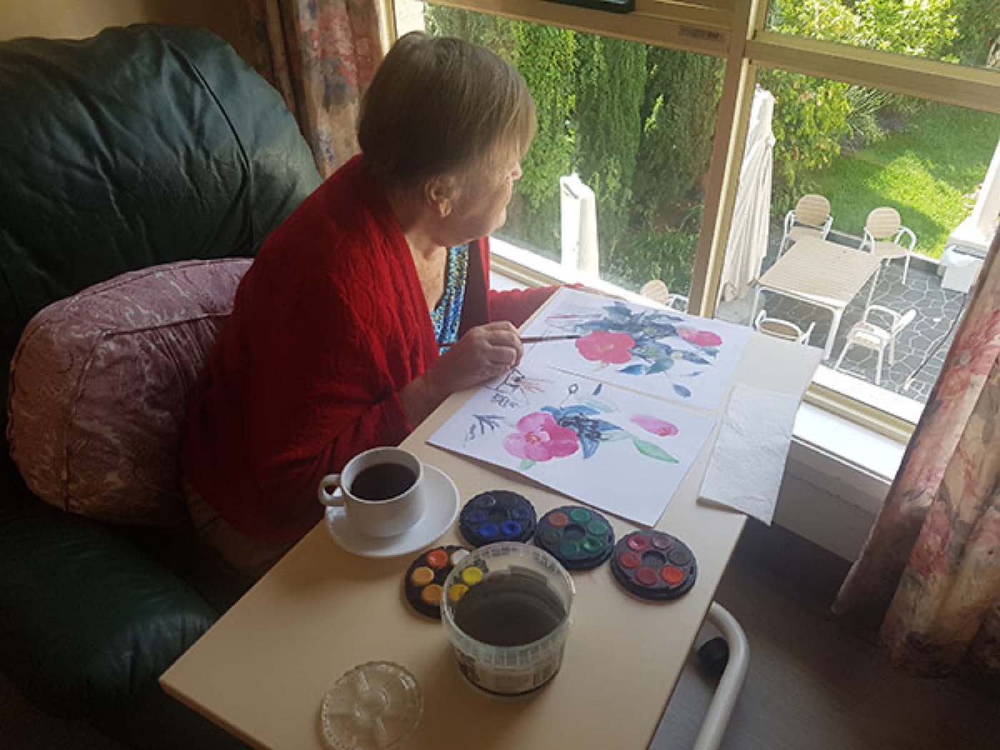 A moment from An art therapy afternoon